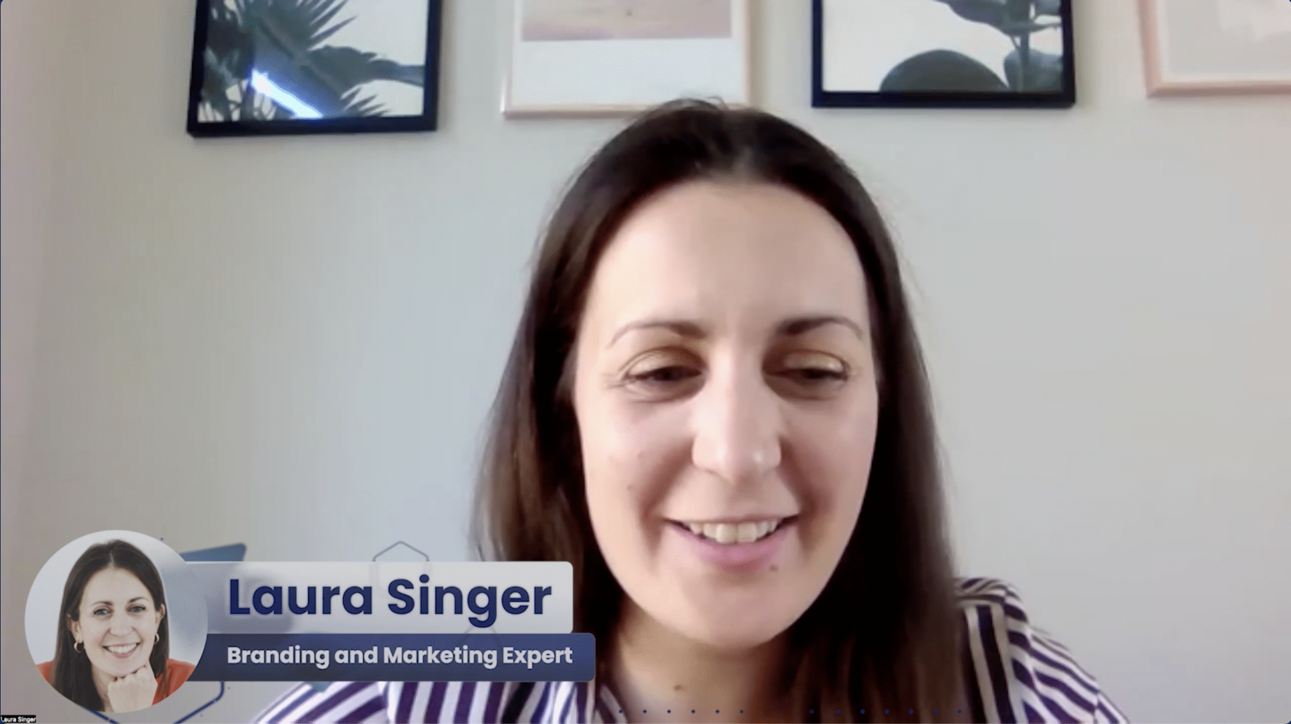 Laura Singer Marketing Expert speaking at the May 2025 online one networking event