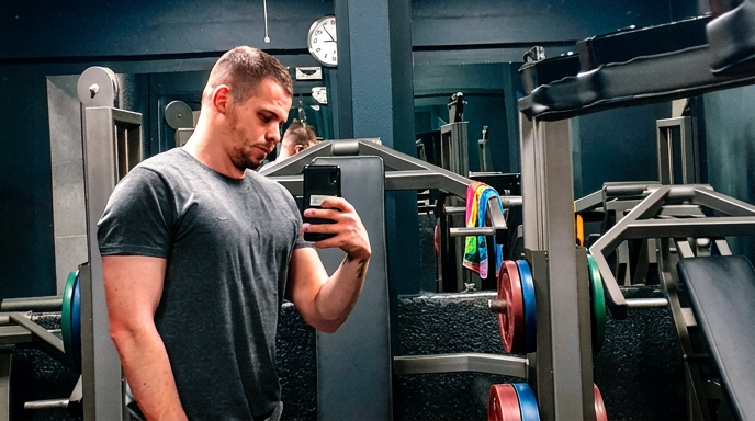 Blendon Maloku at the gym
